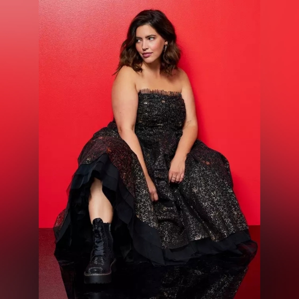 Betsey Johnson x Torrid Strapless Tulle Tea Dress 24 Plus Size NWT MSRP $228